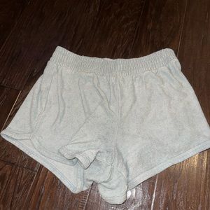 Terry cloth shorts light blue